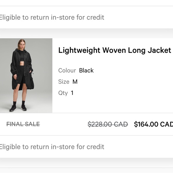 Lululemon Lightweight Woven Long Jacket - Picture 3 of 5
